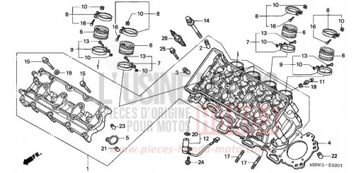 TESTATA CILINDRO (2) CBR600FS1 di 2001